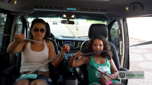 Banco virado para trás só estacionado, pois não dá para colocar o cinto de segurança