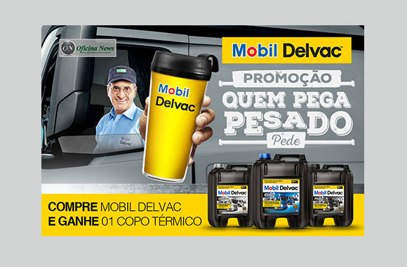 Compras de acima de 20 l do Mobil Delvac ganha copo térmico