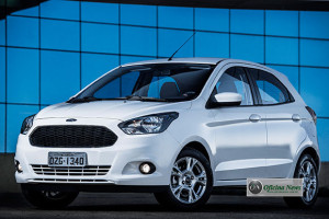 Ford Novo Ka segue o DNA da marca, coma ampla grade frontal 
