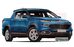 Linhas do novo picape Fiat são estas. Nome, Toro, também.