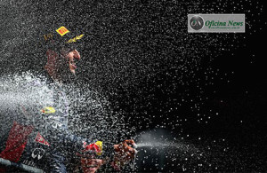 O  sorridente Daniel Ricciardo, vencedor em 2014 (foto Red Bull/Getty Images)