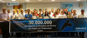 Delphi comemora os 30 milhões de bicos injetores produzidos