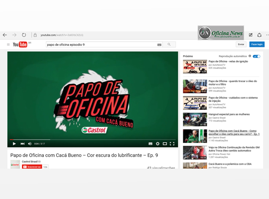 Castrol divulga 9º episódio do Papo de Oficina com Cacá Bueno