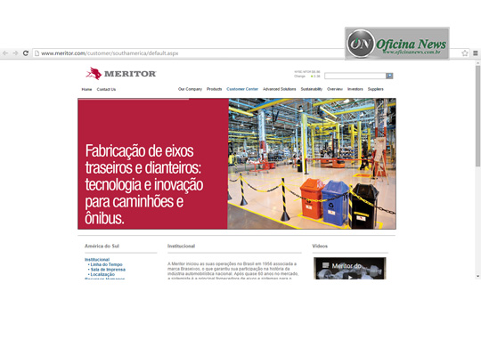 Meritor oferece curso gratuito sobre eixos diferenciais
