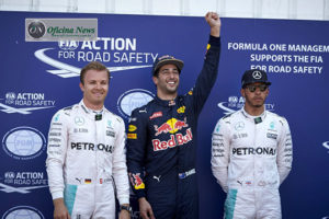 Pole positon em Mônaco, Daniel Ricciardo é a verdadeira ameaça ao domínio da Mercedes (Foto Mercedes)
