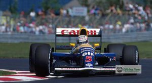 O Williams FW14, de 1981, equipado com suspensão ativa (Renault)