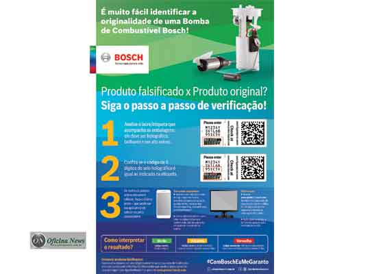 Bosch alerta como identificar bomba de combustível original