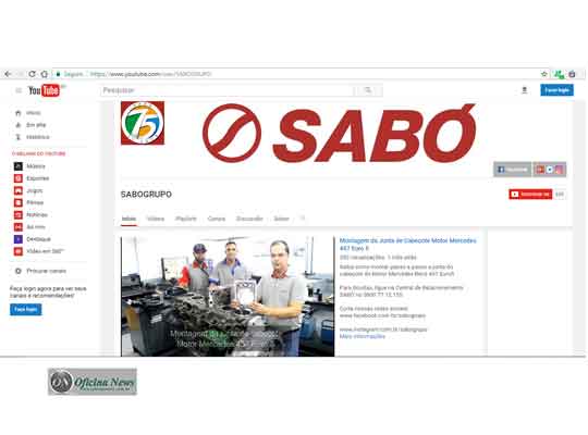 Sabó oferece vídeos técnicos em seu canal do You Tube