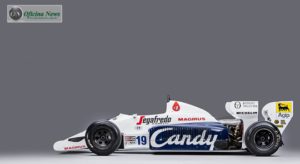 R$ 7 milhões é o valor do lance vencedor do leilão do Toleman TG184-Hart usado no GP de 1984 (Bonham's)