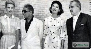 Grace Kelly, Aristoteles Onassis, Maria Callas e Rainier II em tempos de paz e de festa (Pinterest)
