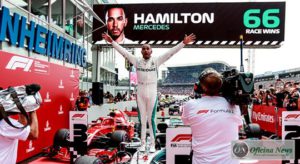 Lewis Hamilton celbrou vitória três horas antes do resultado ser confirmado (Mercedes)