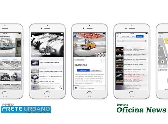 oficina news frete urbano – app de museu da BMW