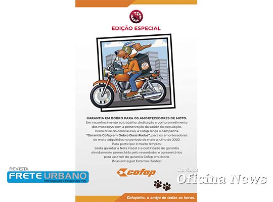 Cofap lança garantia em dobro para os motociclistas