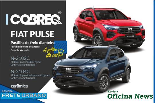 Pastilhas de freio Cobreq atendem o Fiat Pulse na reposição